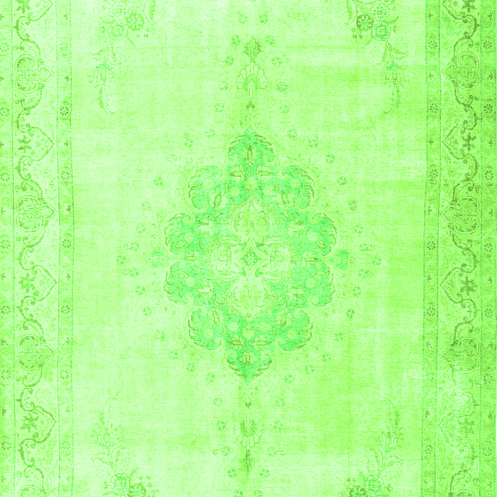 Serging Thickness of Machine Washable Persian Green Traditional Area Rugs, wshtr3832grn