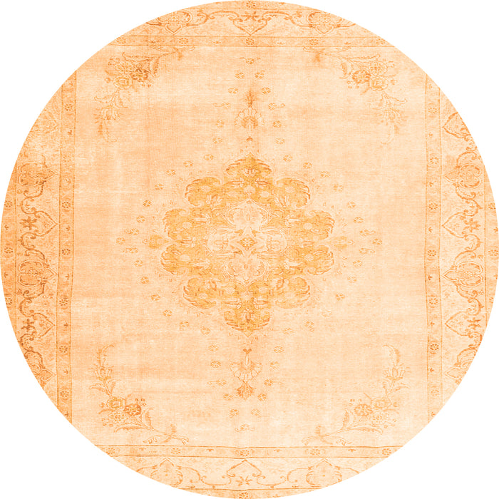 Machine Washable Persian Orange Traditional Area Rugs, wshtr3832org