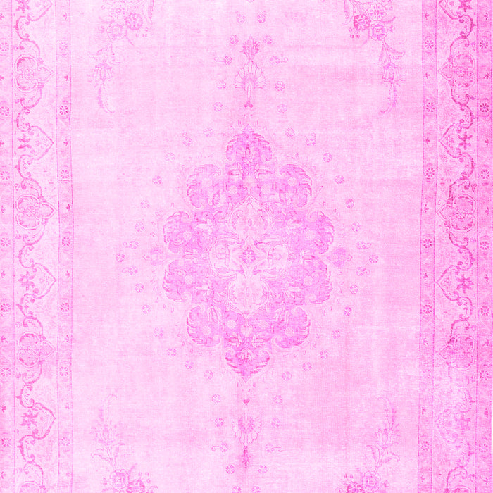 Machine Washable Persian Pink Traditional Rug, wshtr3832pnk