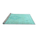 Sideview of Machine Washable Persian Light Blue Traditional Rug, wshtr3832lblu