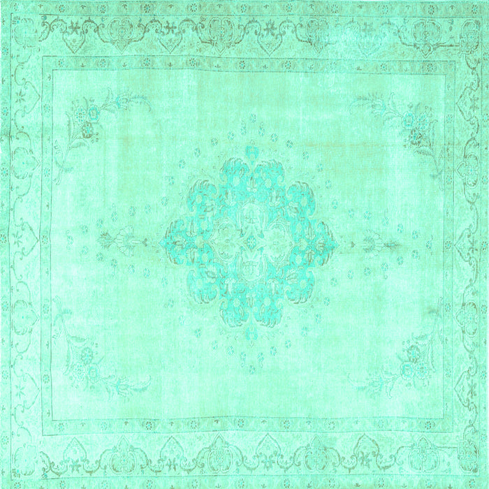 Square Persian Turquoise Traditional Rug, tr3832turq