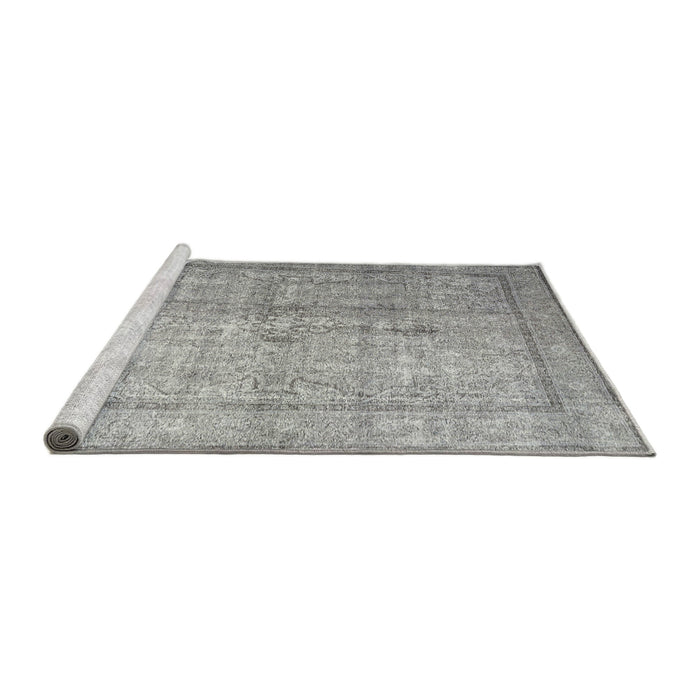 Sideview of Machine Washable Traditional Granite Gray Rug, wshtr3833