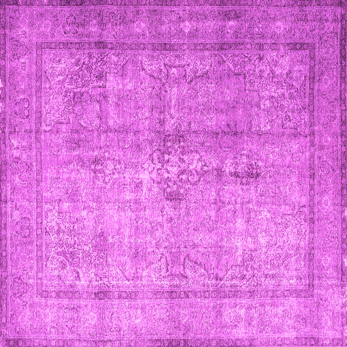 Square Machine Washable Persian Pink Traditional Rug, wshtr3833pnk