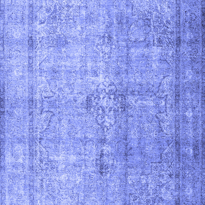 Machine Washable Persian Blue Traditional Rug, wshtr3833blu