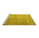 Sideview of Machine Washable Persian Yellow Traditional Rug, wshtr3833yw