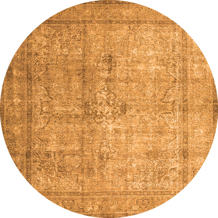 Machine Washable Persian Orange Traditional Area Rugs, wshtr3833org