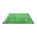 Sideview of Machine Washable Persian Emerald Green Traditional Area Rugs, wshtr3833emgrn