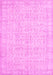 Machine Washable Persian Pink Traditional Rug, wshtr3834pnk