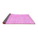 Sideview of Persian Pink Traditional Rug, tr3834pnk
