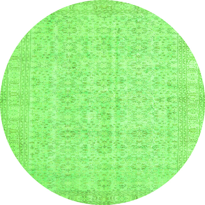 Square Persian Green Traditional Rug, tr3834grn