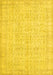 Machine Washable Persian Yellow Traditional Rug, wshtr3834yw