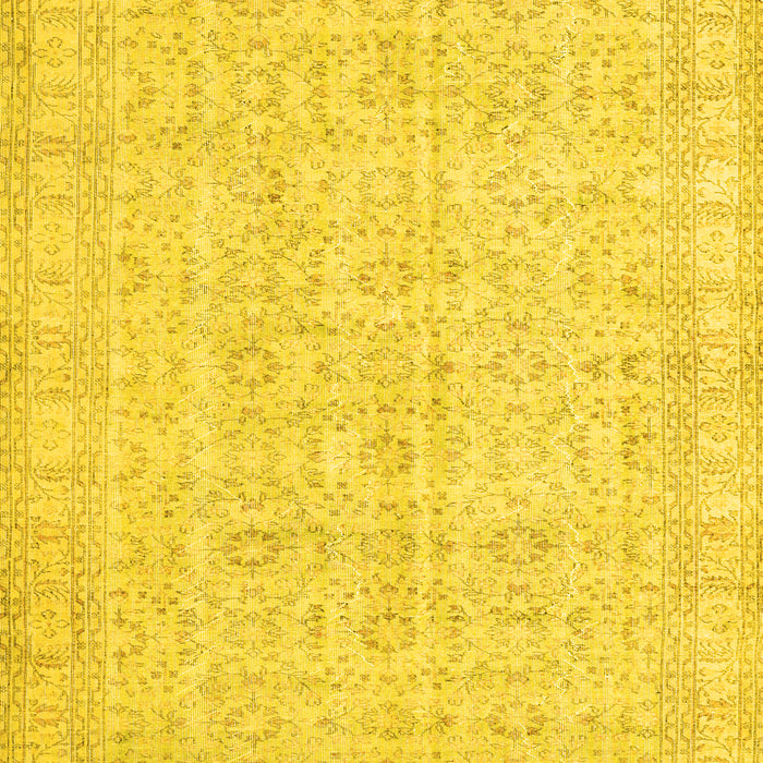 Machine Washable Persian Yellow Traditional Rug, wshtr3834yw