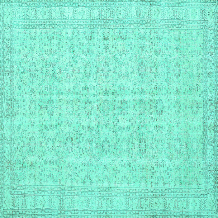 Square Persian Turquoise Traditional Rug, tr3834turq