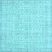 Square Persian Light Blue Traditional Rug, tr3834lblu