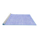 Sideview of Machine Washable Persian Blue Traditional Rug, wshtr3834blu