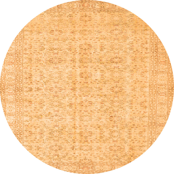 Square Persian Orange Traditional Rug, tr3834org