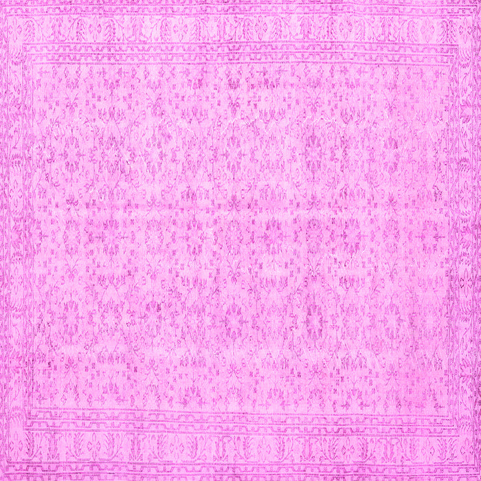 Square Machine Washable Persian Pink Traditional Rug, wshtr3834pnk