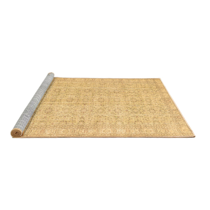 Sideview of Machine Washable Persian Brown Traditional Rug, wshtr3834brn