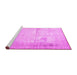 Sideview of Machine Washable Persian Pink Traditional Rug, wshtr3835pnk