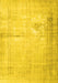Machine Washable Persian Yellow Traditional Rug, wshtr3835yw
