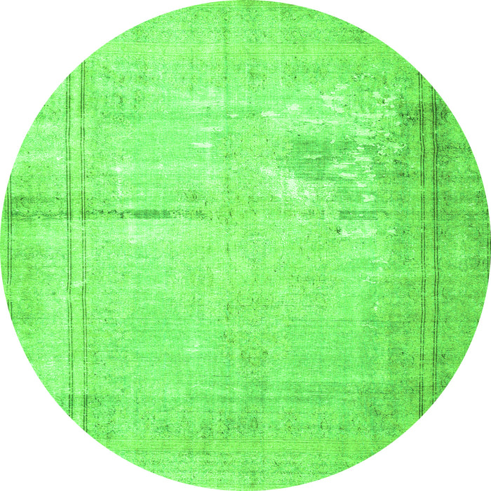 Square Persian Green Traditional Rug, tr3835grn