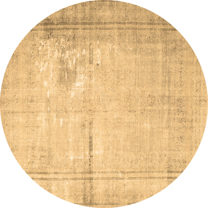 Round Machine Washable Persian Brown Traditional Rug, wshtr3835brn