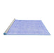 Sideview of Machine Washable Persian Blue Traditional Rug, wshtr3836blu