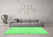 Machine Washable Persian Emerald Green Traditional Area Rugs in a Living Room,, wshtr3836emgrn