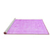 Sideview of Machine Washable Persian Purple Traditional Area Rugs, wshtr3836pur