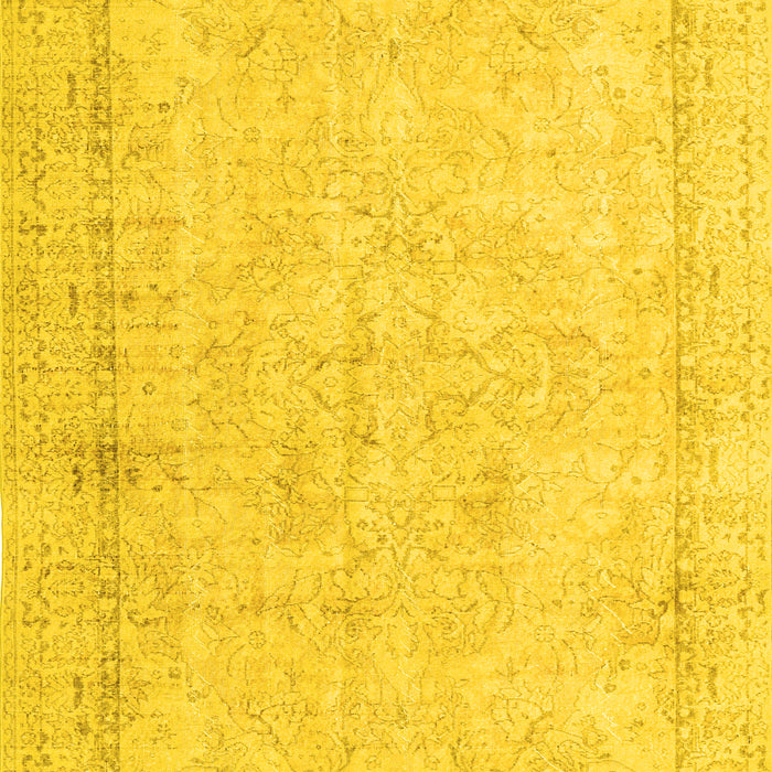 Machine Washable Persian Yellow Traditional Rug, wshtr3836yw