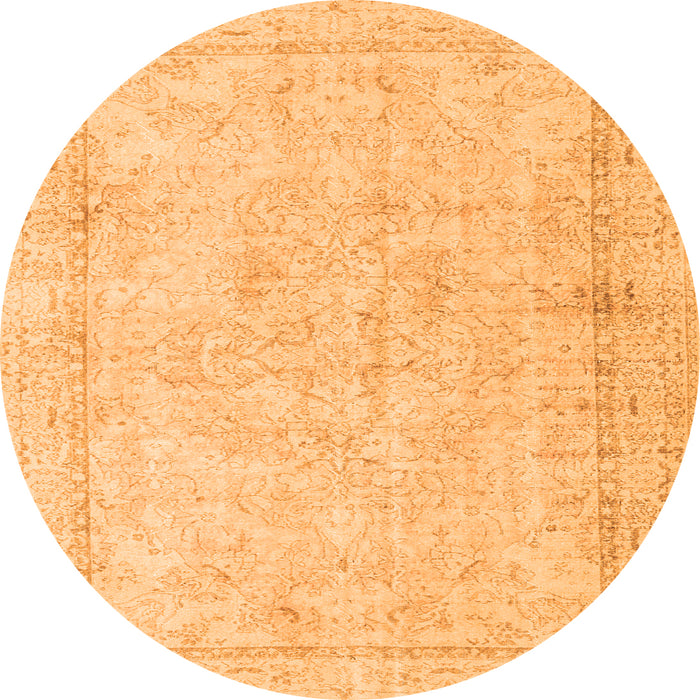 Square Persian Orange Traditional Rug, tr3836org