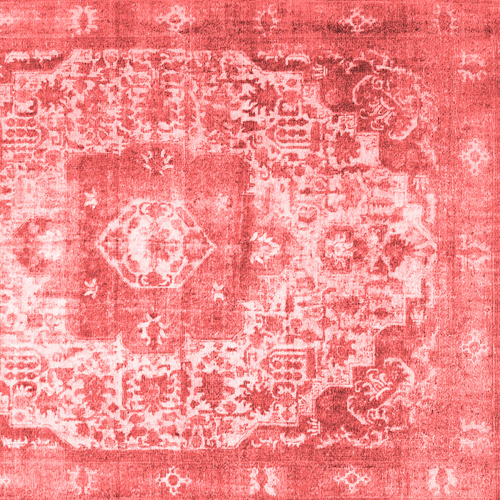 Machine Washable Medallion Red Traditional Rug, wshtr3837red