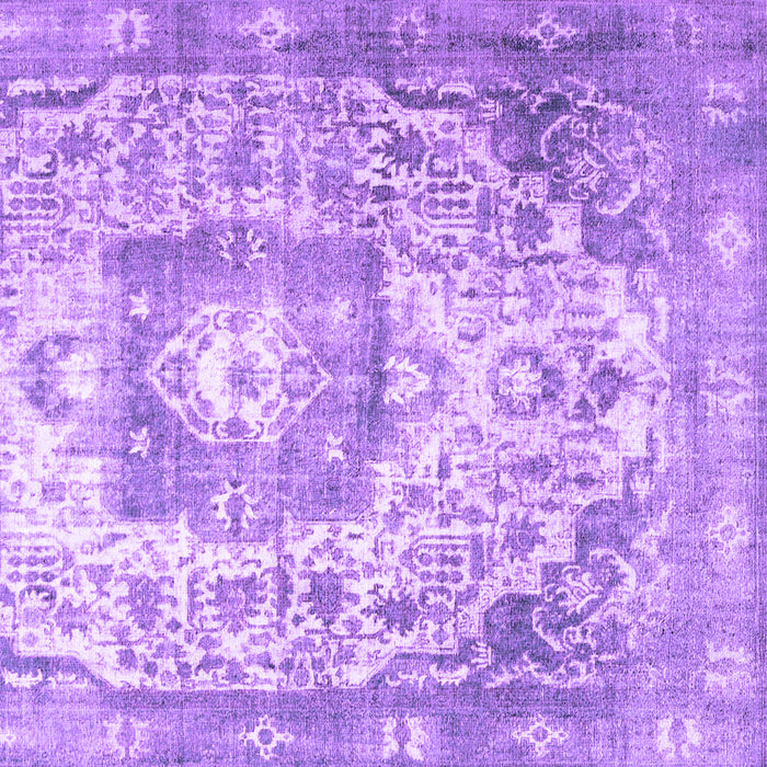 Square Medallion Purple Traditional Rug, tr3837pur