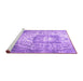 Sideview of Machine Washable Medallion Purple Traditional Area Rugs, wshtr3837pur