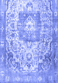 Medallion Blue Traditional Rug, tr3837blu