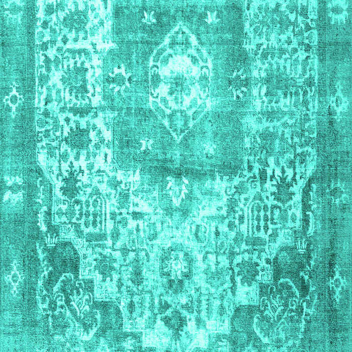 Medallion Turquoise Traditional Rug, tr3837turq
