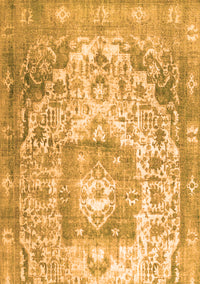 Medallion Orange Traditional Rug, tr3837org