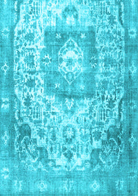 Medallion Light Blue Traditional Rug, tr3837lblu