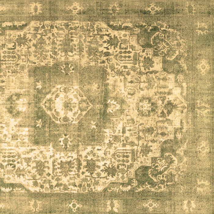 Square Machine Washable Medallion Brown Traditional Rug, wshtr3837brn