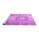 Sideview of Machine Washable Medallion Pink Traditional Rug, wshtr3837pnk