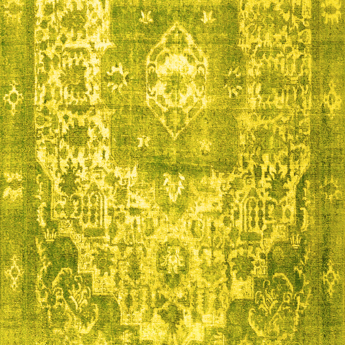 Medallion Yellow Traditional Rug, tr3837yw