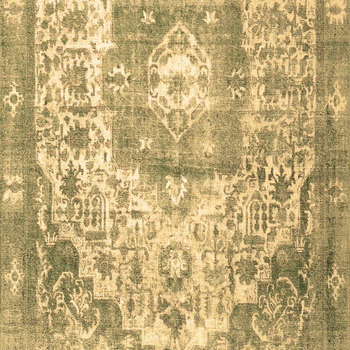 Machine Washable Medallion Brown Traditional Rug, wshtr3837brn