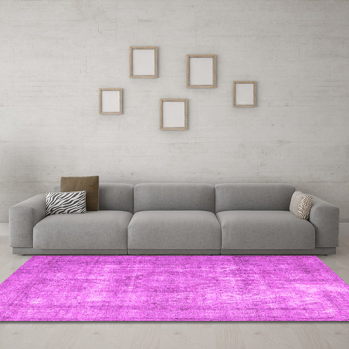 Machine Washable Persian Pink Traditional Rug in a Living Room, wshtr3838pnk