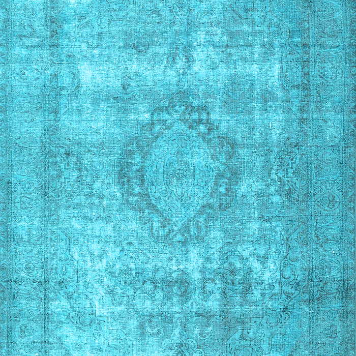Machine Washable Persian Light Blue Traditional Rug, wshtr3838lblu