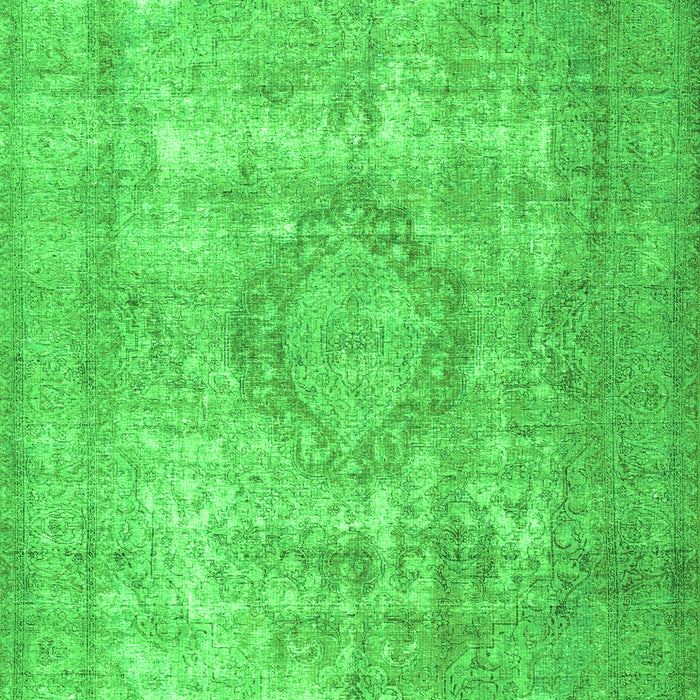 Serging Thickness of Machine Washable Persian Green Traditional Area Rugs, wshtr3838grn