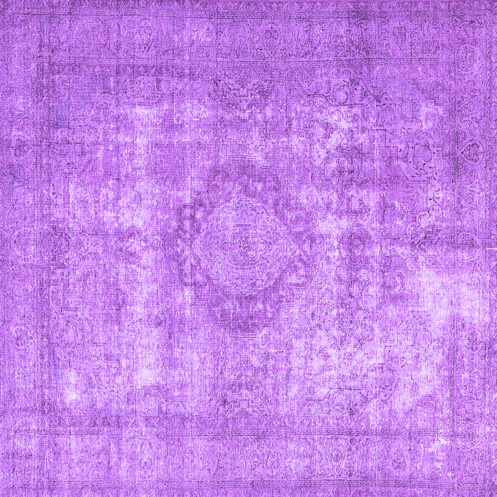 Square Machine Washable Persian Purple Traditional Area Rugs, wshtr3838pur