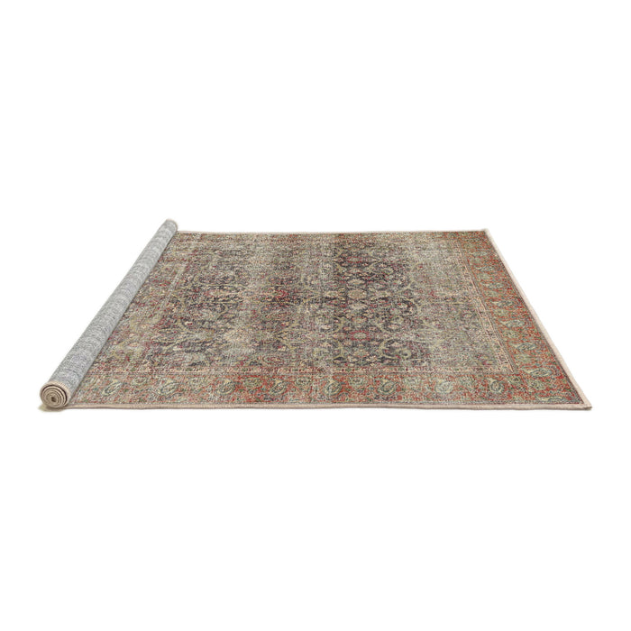 Sideview of Machine Washable Traditional Light French Beige Brown Rug, wshtr3839