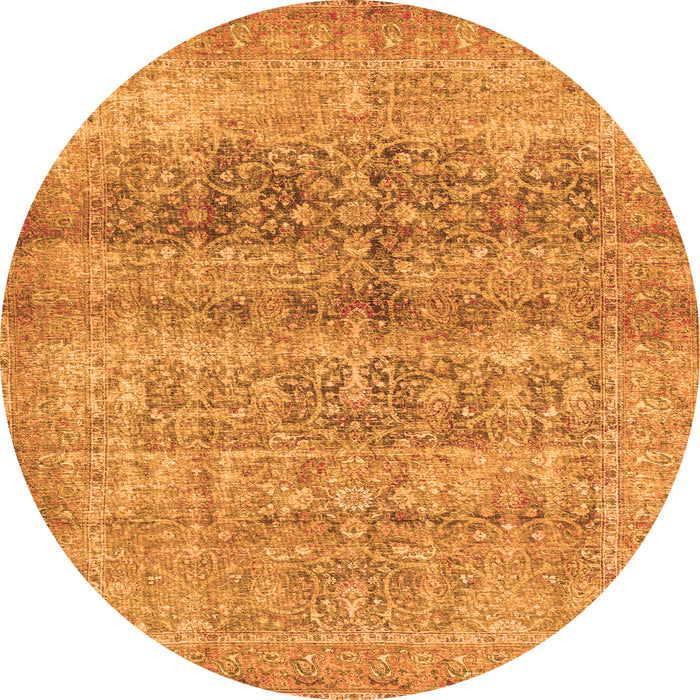 Square Persian Orange Traditional Rug, tr3839org