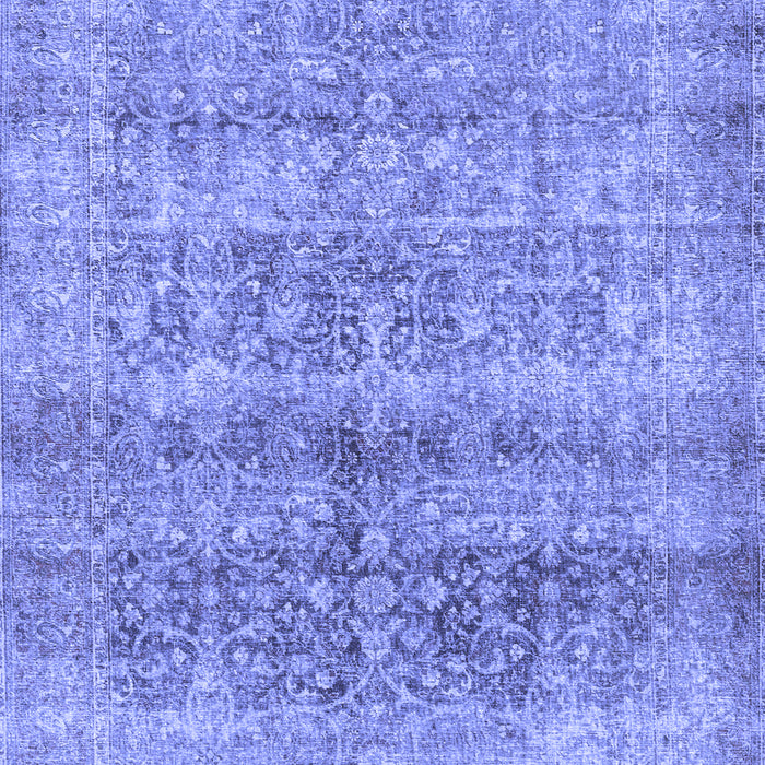 Machine Washable Persian Blue Traditional Rug, wshtr3839blu