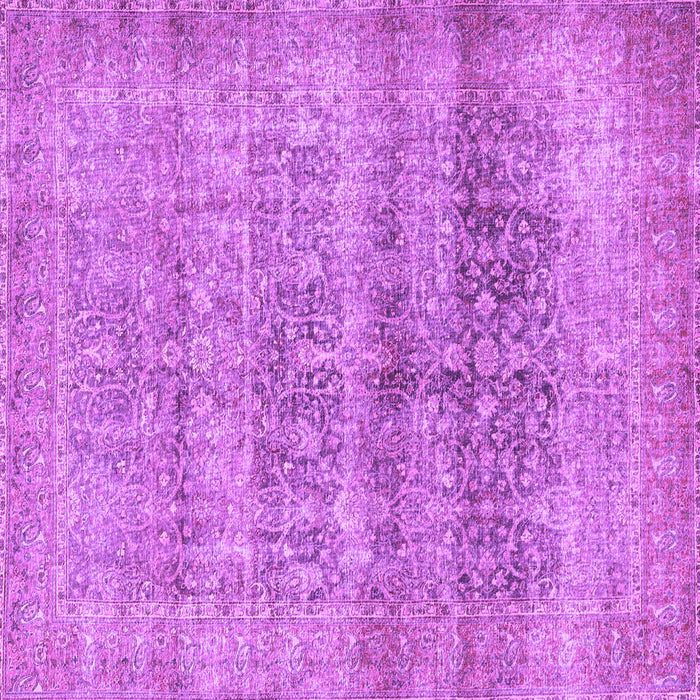 Square Persian Purple Traditional Rug, tr3839pur